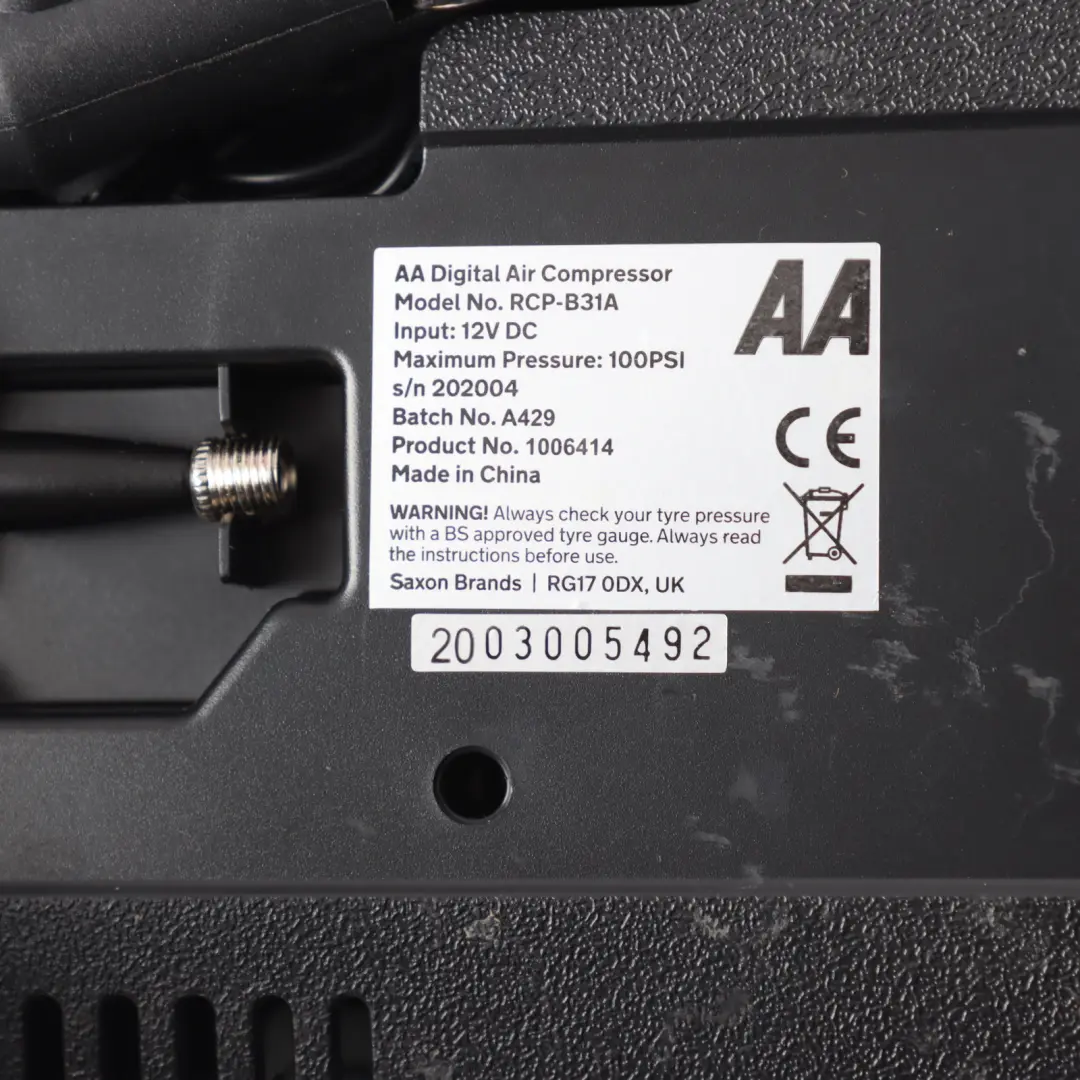 Digital Tyre Inflator Pump Emergency Unit to AA Car Wheel Air with Part number COMPRESSOR AA Car Wheel Air Digital Tyre Inflator Pump Emergency Unit - SKU COMPRESSOR - Part number COMPRESSOR