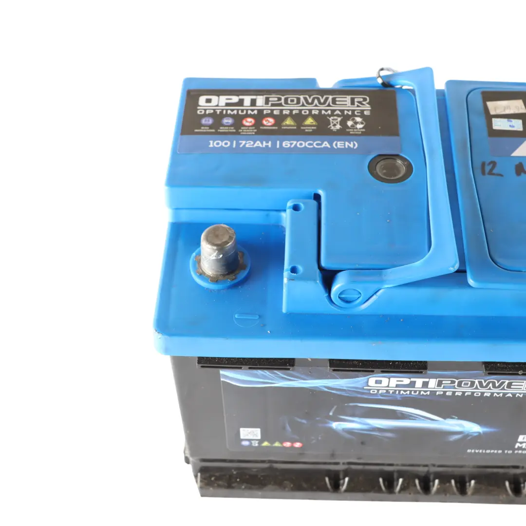  Optipower OPTP100HP Start Stop Car Battery 72Ah 670A 12V - SKU OPTIPOWER-72AH - Part number OPTIPOWER-72AH