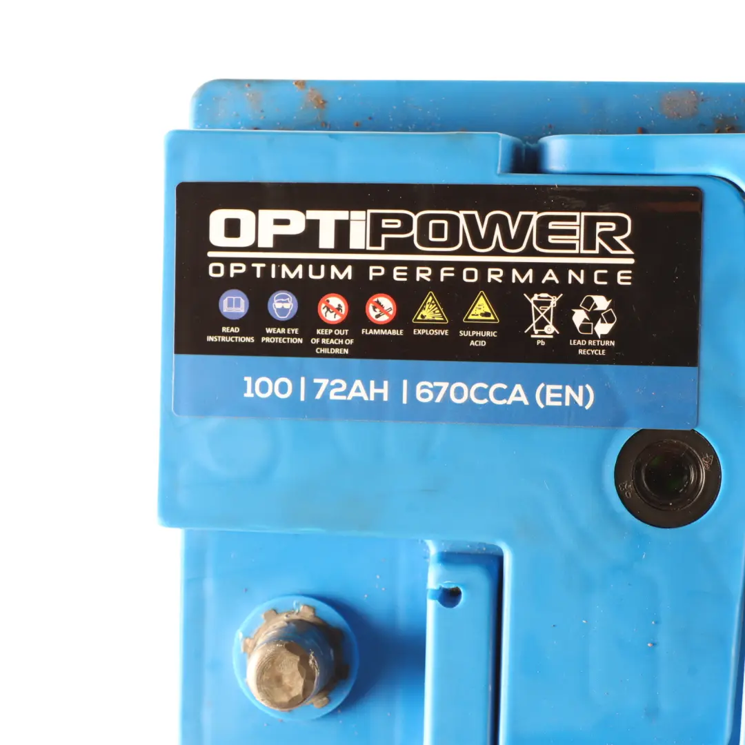  Optipower OPTP100HP Start Stop Car Battery 72Ah 670A 12V - SKU OPTIPOWER-72AH - Part number OPTIPOWER-72AH