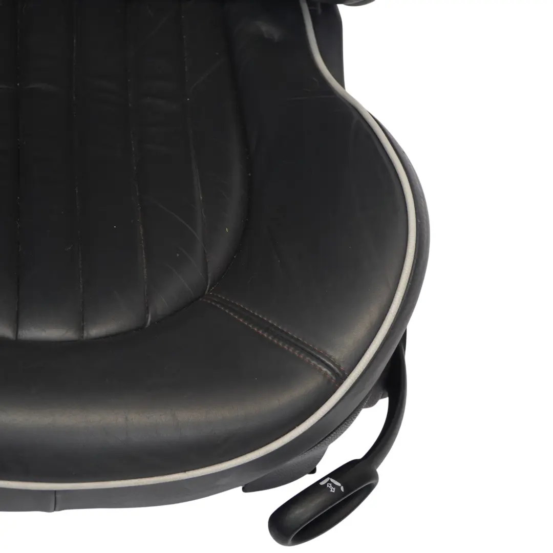 Mini R52 Cabrio Leder Sportsitze beheizt Englisch Orange Naht - LNPN Interieur - SKU R52-LEATHER-SPORT-SEATS-ORANGE-SEAM-LNPN - Teilenummer R52 Leather Sport Seats Orange Seam 