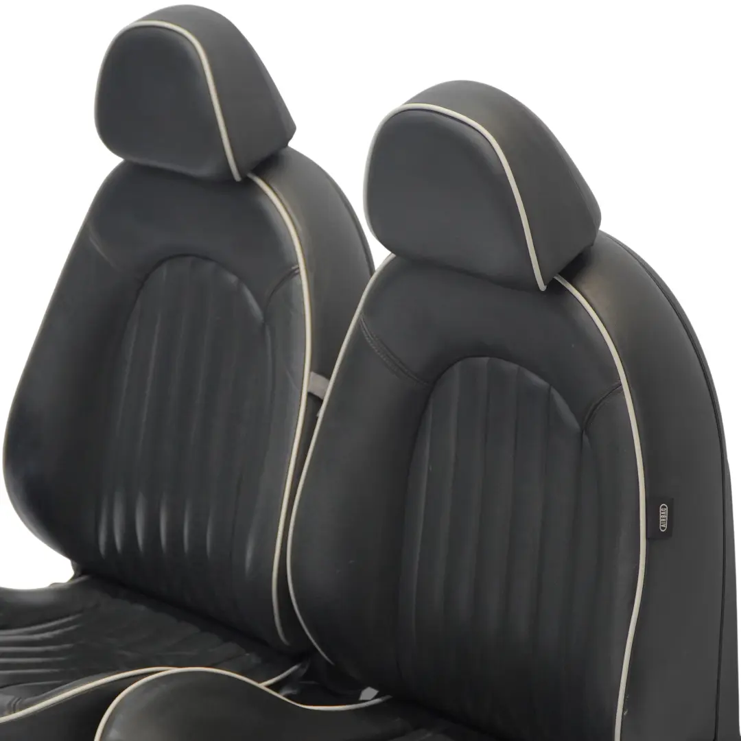 Mini R52 Cabrio Leder Sportsitze beheizt Englisch Orange Naht - LNPN Interieur - SKU R52-LEATHER-SPORT-SEATS-ORANGE-SEAM-LNPN - Teilenummer R52 Leather Sport Seats Orange Seam 