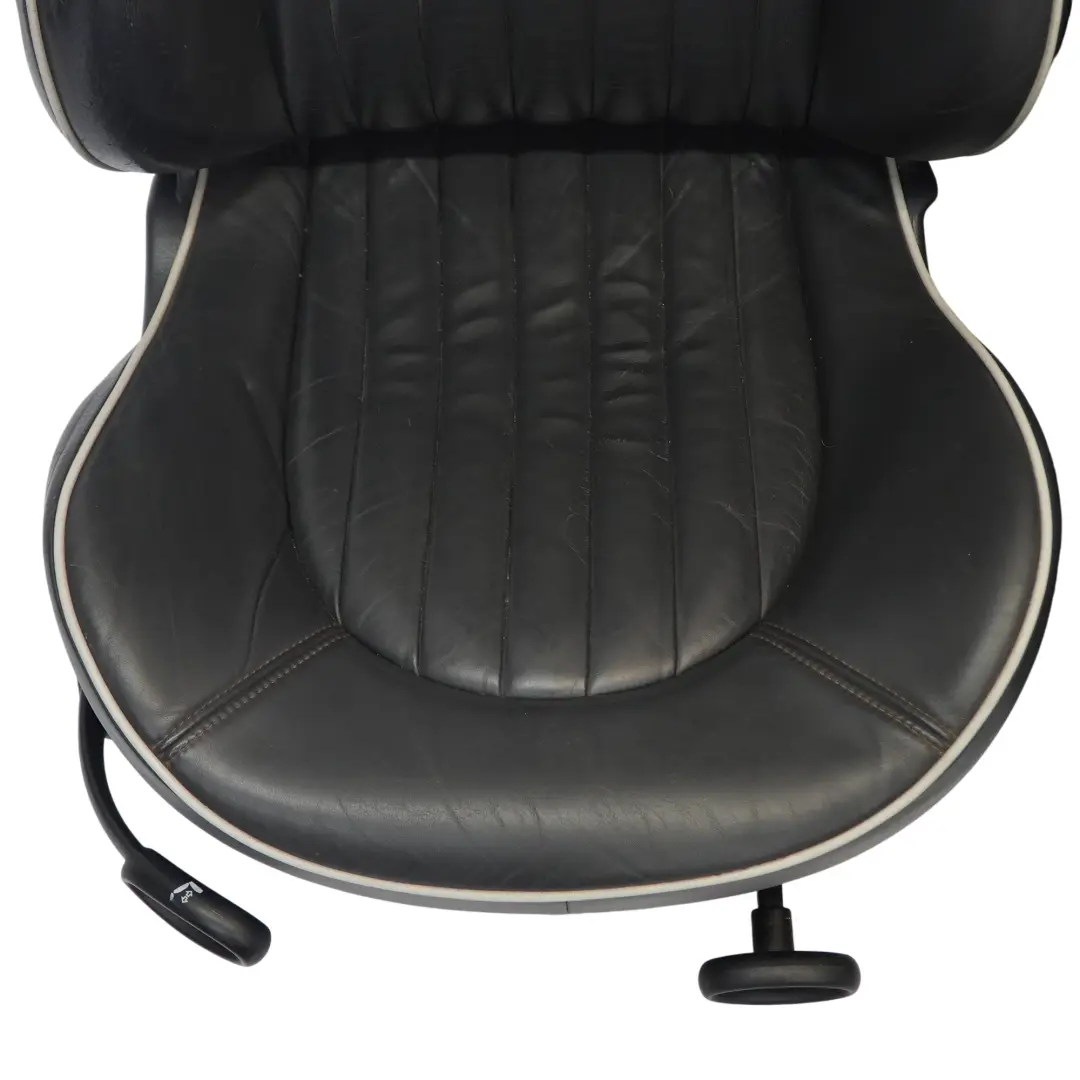 Mini R52 Cabrio Leder Sportsitze beheizt Englisch Orange Naht - LNPN Interieur - SKU R52-LEATHER-SPORT-SEATS-ORANGE-SEAM-LNPN - Teilenummer R52 Leather Sport Seats Orange Seam 