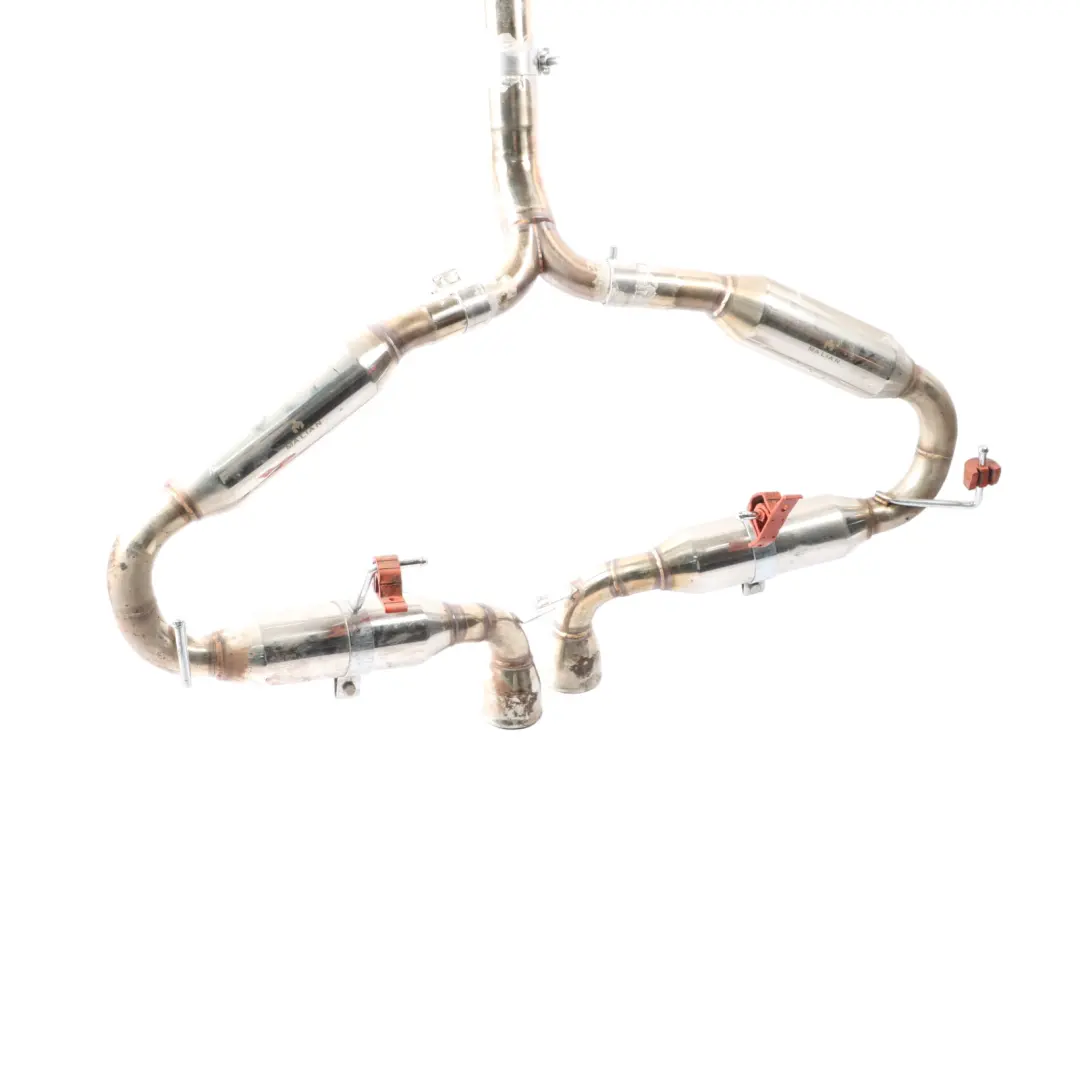 Exhaust System Cooper S W11 Muffler Double Pipe Chrome Catless to Mini R53 Rear with Part number R53-EXHAUST Mini R53 Rear Exhaust System Cooper S W11 Muffler Double Pipe Chrome Catless - SKU R53-EXHAUST - Part number R53-EXHAUST