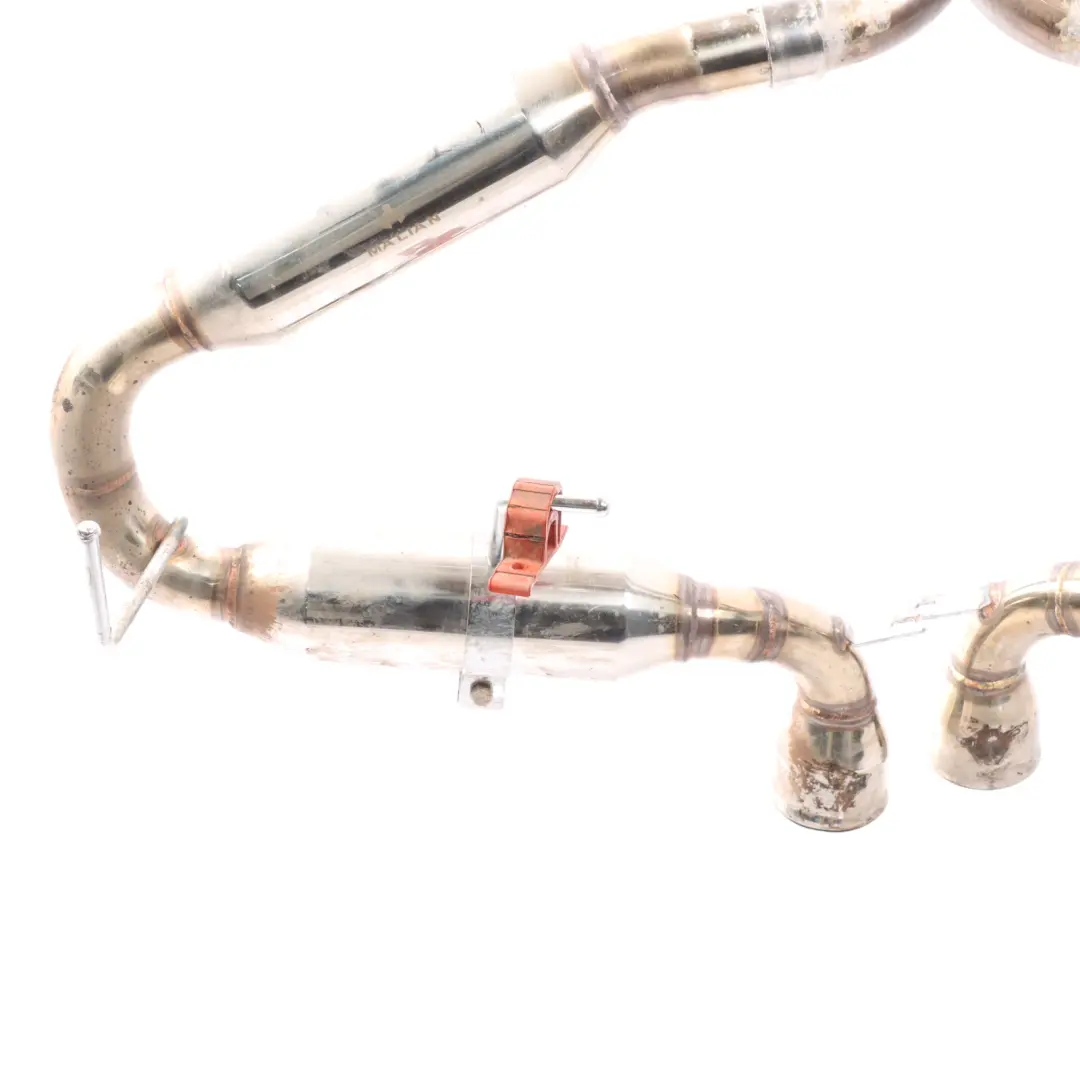 Exhaust System Cooper S W11 Muffler Double Pipe Chrome Catless to Mini R53 Rear with Part number R53-EXHAUST Mini R53 Rear Exhaust System Cooper S W11 Muffler Double Pipe Chrome Catless - SKU R53-EXHAUST - Part number R53-EXHAUST