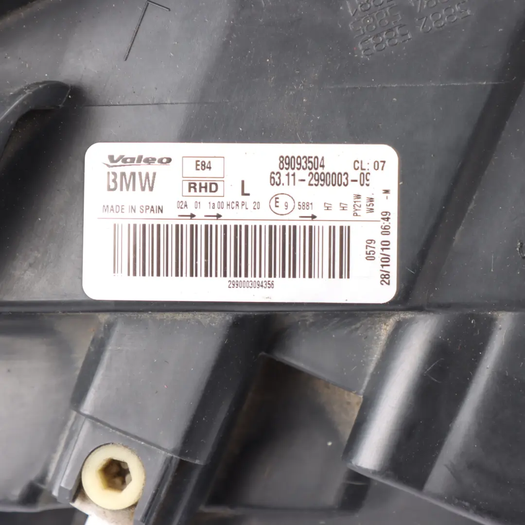 BMW X1 Series E84 Headlight Headlamp Lamp Light Front Left N/S - SKU rhd-2990003-1 - Part number 2990003