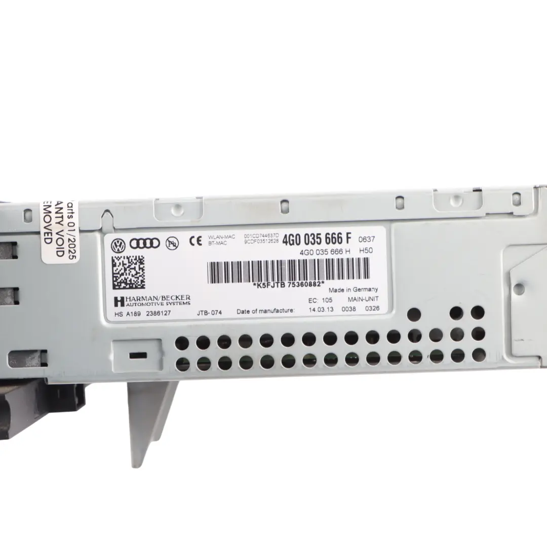 Audi S7 4G8 Multimedia Stereo Sat Nav SD CD Player Radio Head Unit - SKU RHD-4G0035666F - Part number 4G0035666F