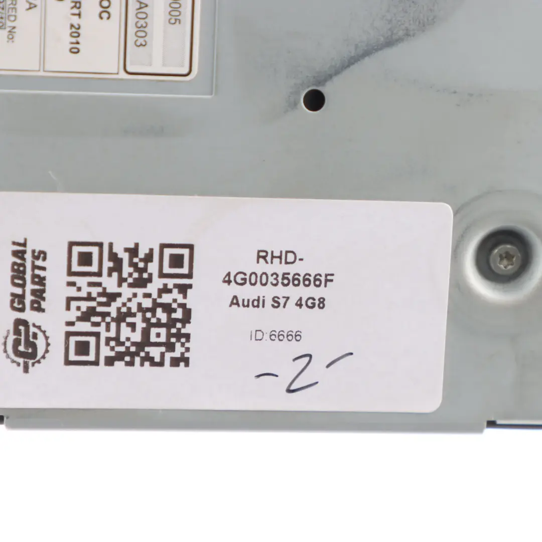 4G8 Multimedia Stereo Sat Nav SD CD Player Radio Head Unit to Audi S7 with Part number 4G0035666F Audi S7 4G8 Multimedia Stereo Sat Nav SD CD Player Radio Head Unit - SKU RHD-4G0035666F - Part number 4G0035666F