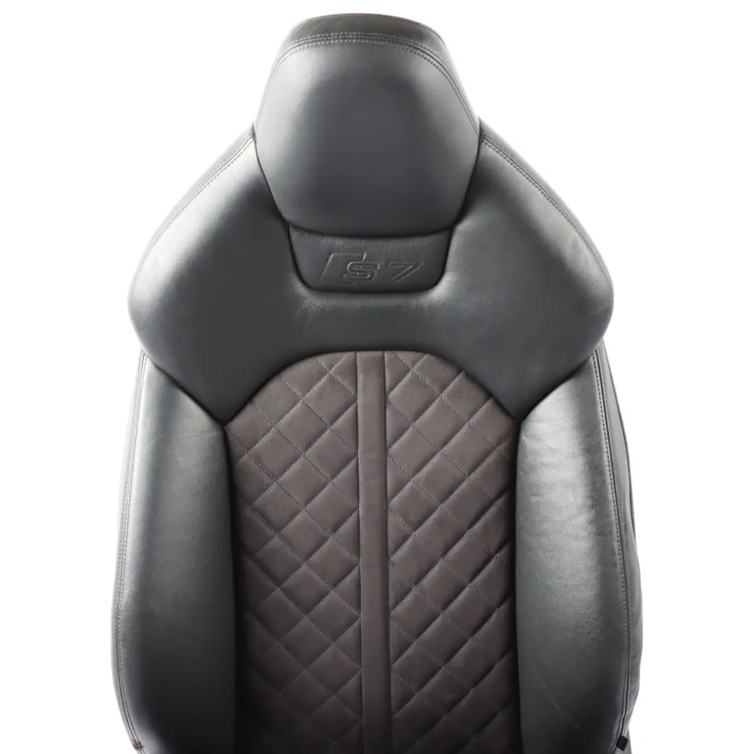 Audi A7 S7 4G Sport Seat Front Left N/S Interior Heated Alcantara Leather Black - SKU RHD-4G8881805H-1 - Part number 4G8881805H