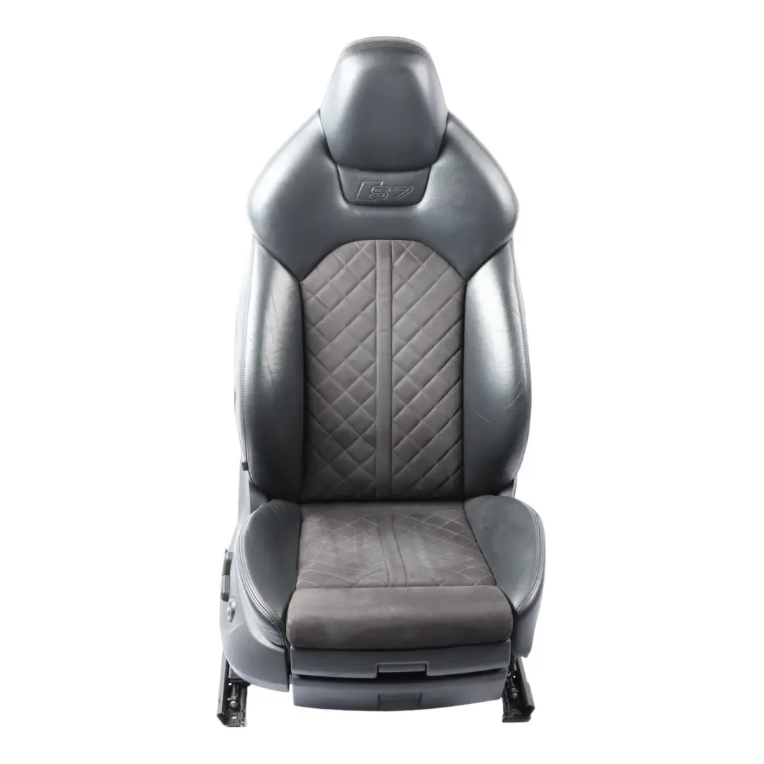 Audi A7 S7 4G Sport Seat Front Right O/S Memory Heated Alcantara Leather Black - SKU RHD-4G8881806H-1 - Part number 4G8881806H
