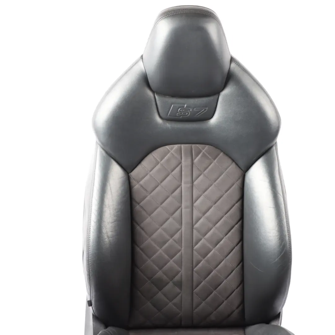 Audi A7 S7 4G Sport Seat Front Right O/S Memory Heated Alcantara Leather Black - SKU RHD-4G8881806H-1 - Part number 4G8881806H