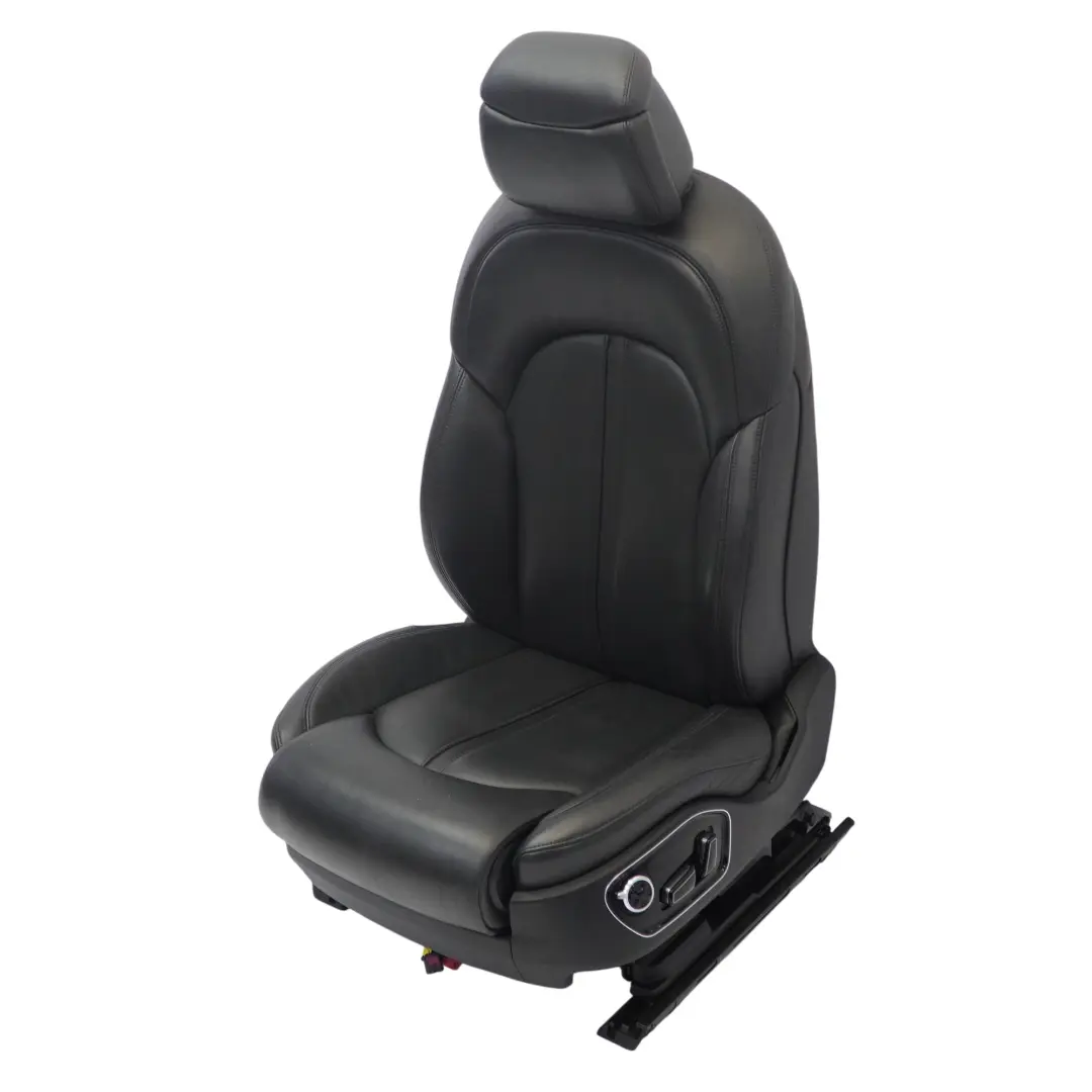 Audi A8 D4 4H Comfort Seat Front Left N/S Heated Memory Leather Valcona Black - SKU RHD-4H0881805C-1 - Part number 4H0881805C