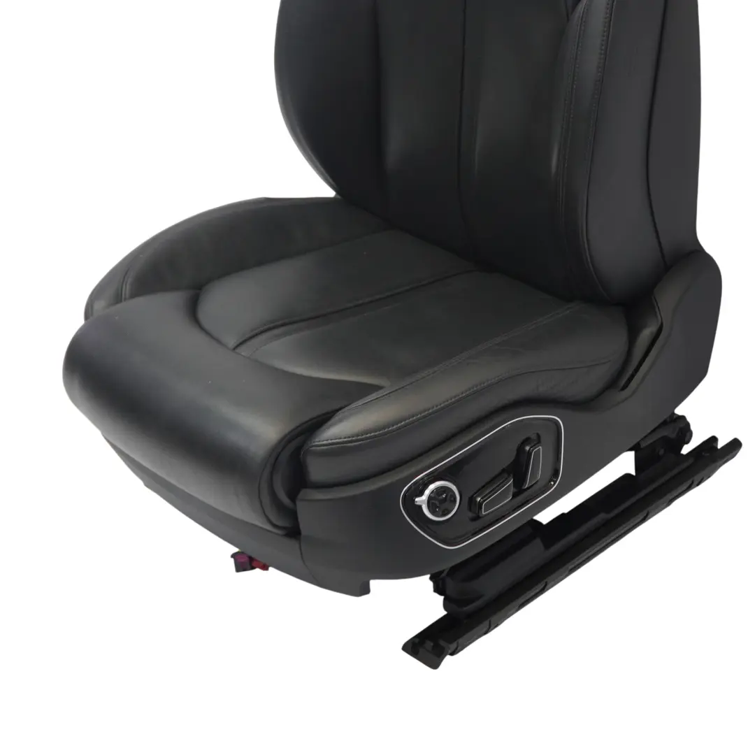 Audi A8 D4 4H Comfort Seat Front Left N/S Heated Memory Leather Valcona Black - SKU RHD-4H0881805C-1 - Part number 4H0881805C