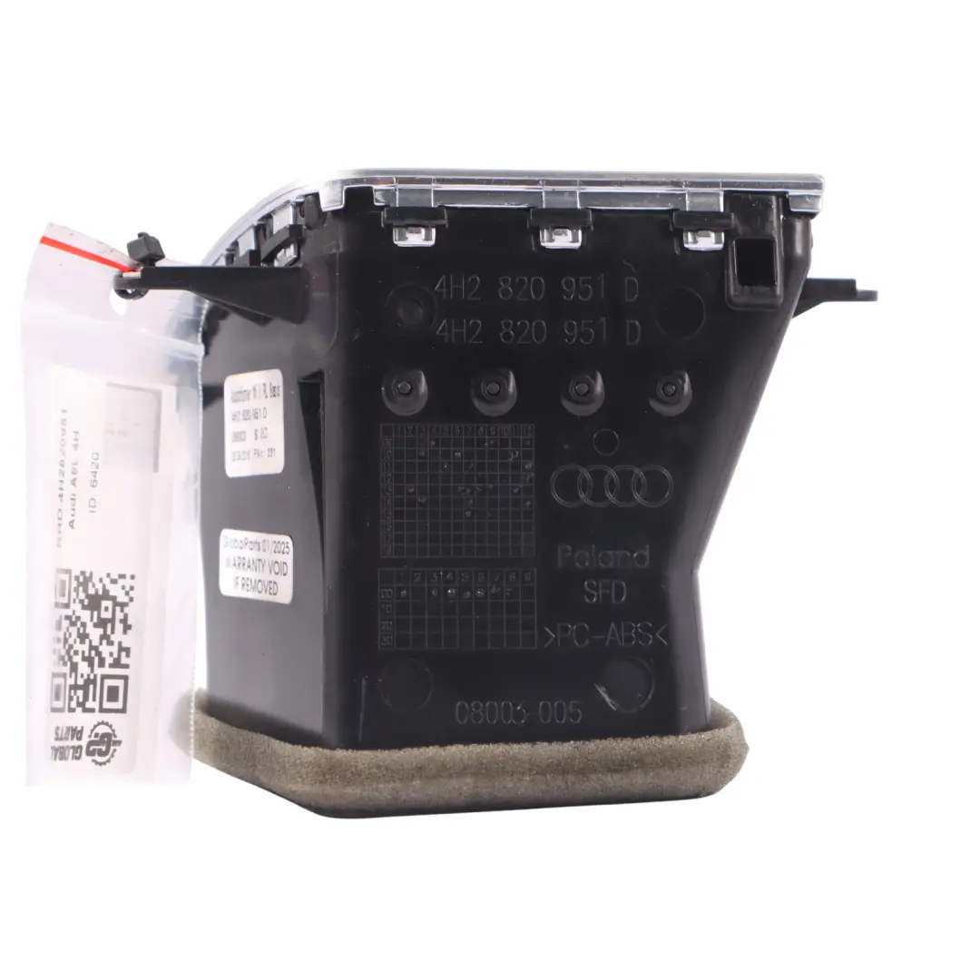 Vent Grille Dashboard Dash Duct Panel Centre Left N/S to Audi A8 4H Air with Part number 4H2820951 Audi A8 4H Air Vent Grille Dashboard Dash Duct Panel Centre Left N/S - SKU RHD-4H2820951 - Part number 4H2820951