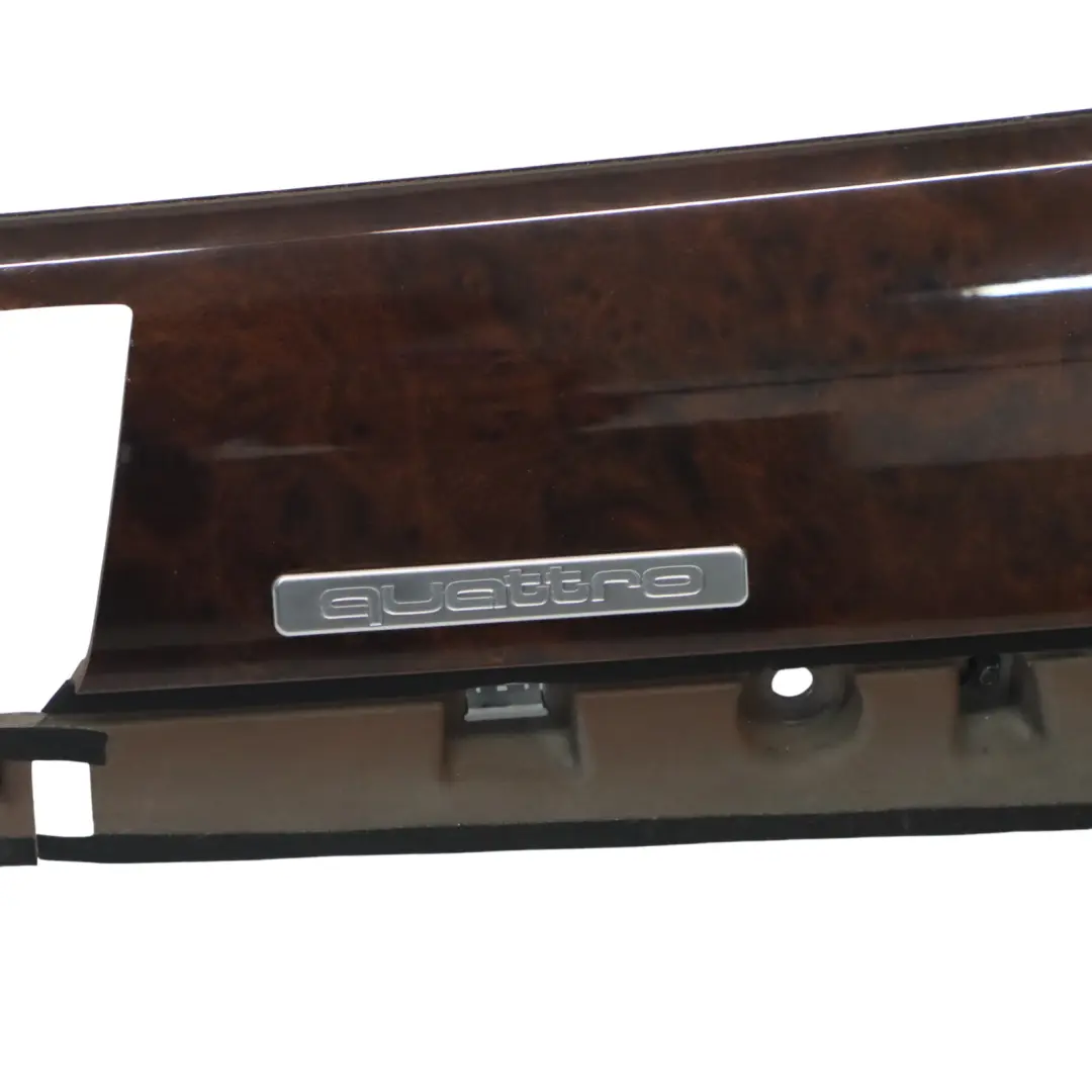 Audi A8 4H Dashboard Trim Strip Left N/S Dash Cover Panel Brown Walnut Wood - SKU RHD-4H2857211 - Part number 4H2857211
