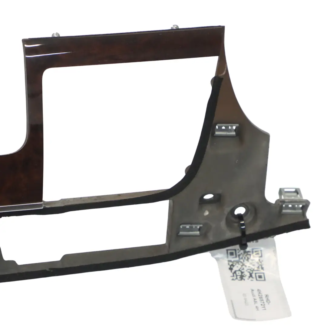 Audi A8 4H Dashboard Trim Strip Left N/S Dash Cover Panel Brown Walnut Wood - SKU RHD-4H2857211 - Part number 4H2857211