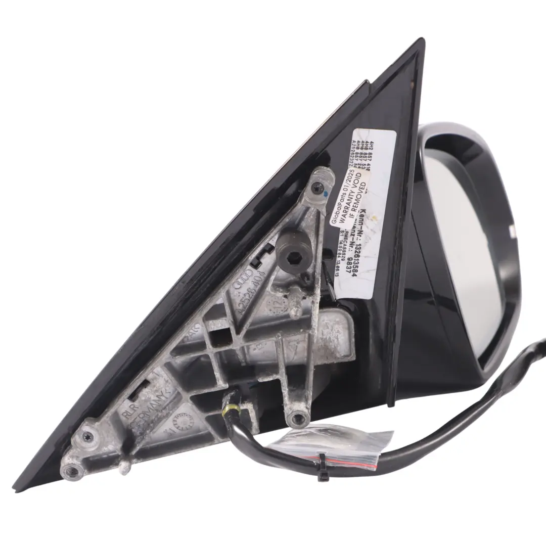 Door Wing Mirror Memory Power Fold Right O/S Phantom Black - Z9Y to Audi A8 4H with Part number 4H2857410H Audi A8 4H Door Wing Mirror Memory Power Fold Right O/S Phantom Black - Z9Y - SKU RHD-4H2857410H-PHB - Part number 4H2857410H