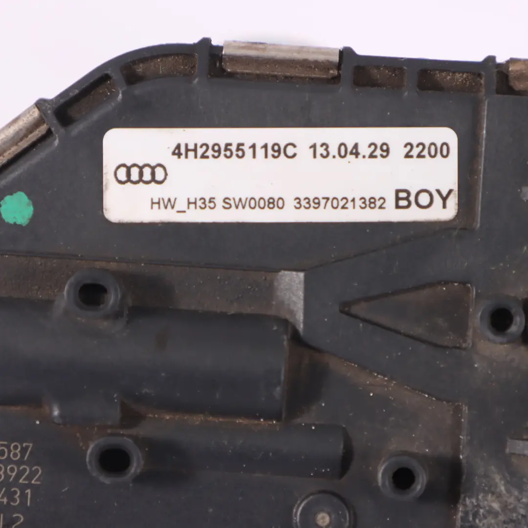 Audi A8 4H Front Windscreen Wiper Motor Linkage Mechanism - SKU RHD-4H2955023C - Part number 4H2955023C