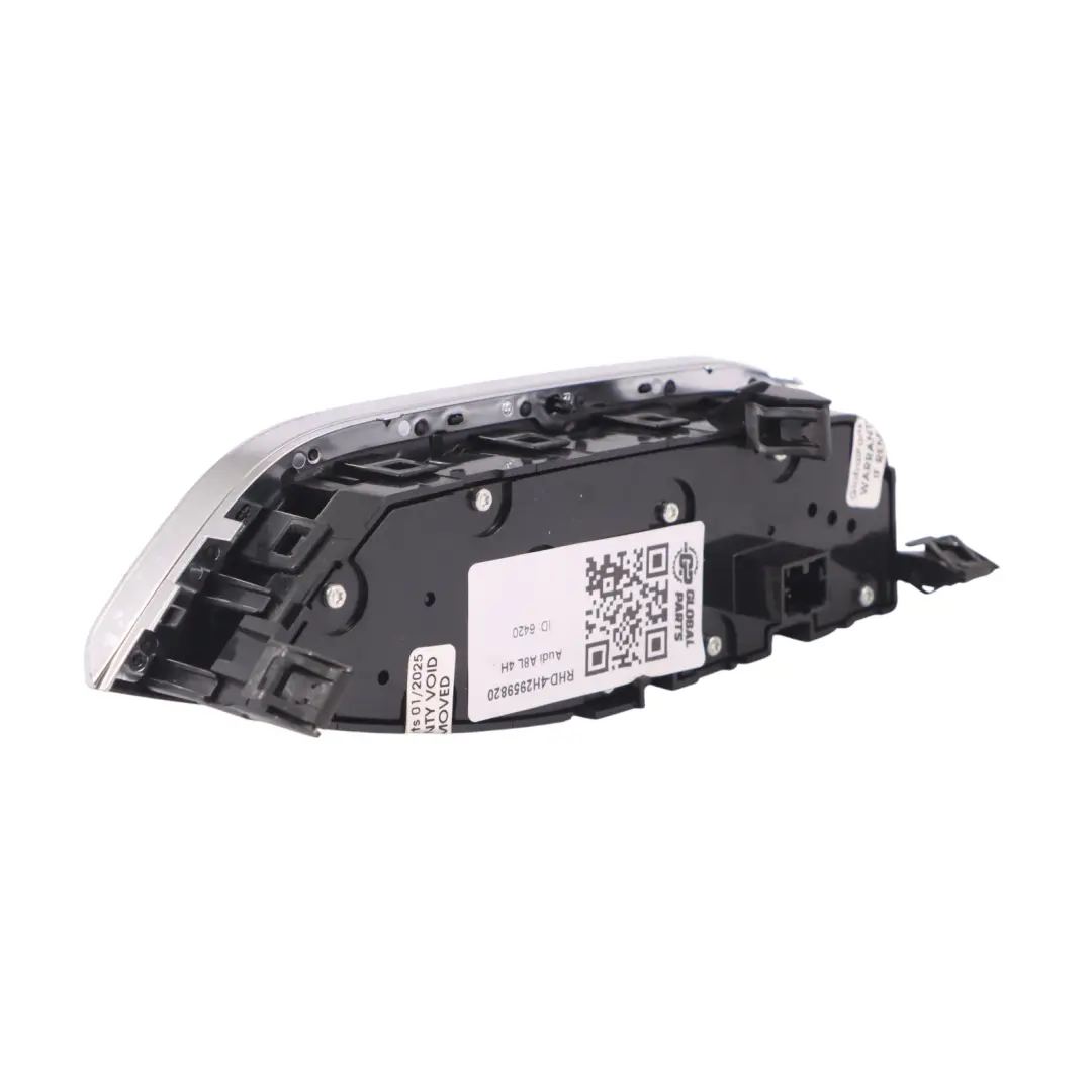 Audi A8 4H Front Seat Adjustment Switch Right O/S Control Panel - SKU RHD-4H2959820 - Part number 4H2959820