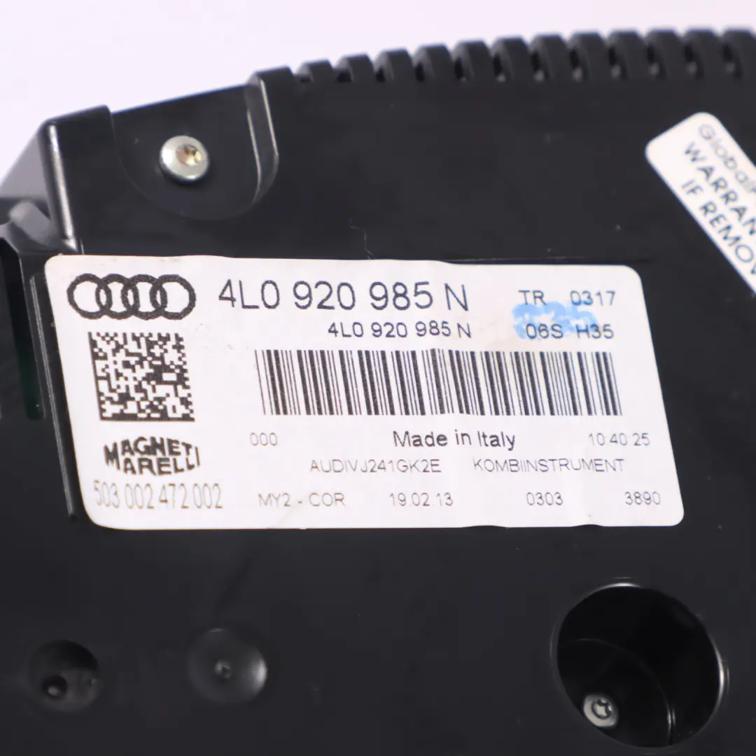 Audi Q7 4L Instrument Cluster Speedometer Clocks Automatic Diesel - SKU RHD-4L0920985 - Part number 4L0920985