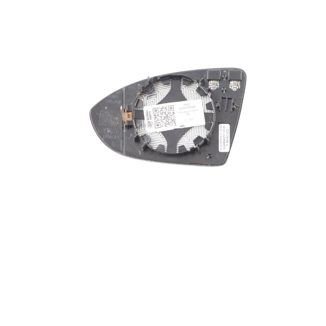 5G MK7 Mirror Wing Glass Right O/S to VW Volkswagen Golf with Part number 5G0857522A VW Volkswagen Golf 5G MK7 Mirror Wing Glass Right O/S - SKU RHD-5G0857522A - Part number 5G0857522A