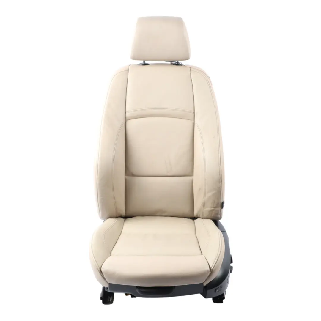Front Left N/S Heated Memory Oyster Leather BMW E92 LCI Coupe Sport Seat - SKU RHD-7259145-2 - Part number 7259145