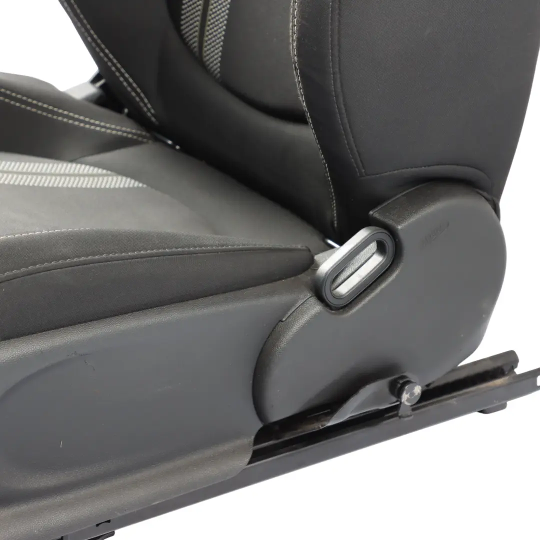 Front Left N/S Cloth Double Stripe Carbon Black to Mini F55 Sport Seat with Part number 7344591 Mini F55 Sport Seat Front Left N/S Cloth Double Stripe Carbon Black - SKU RHD-7344591-1 - Part number 7344591