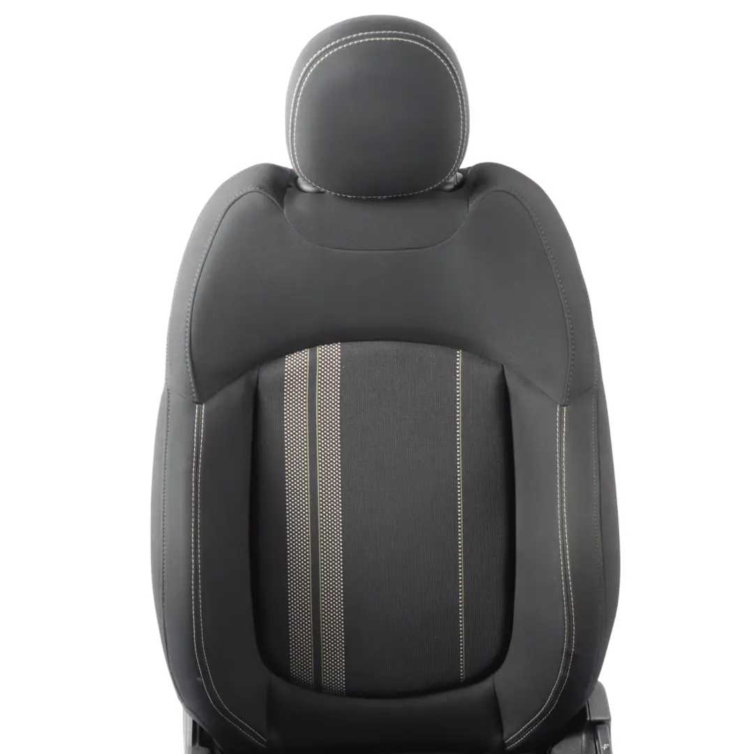 Front Left N/S Cloth Double Stripe Carbon Black to Mini F55 Sport Seat with Part number 7344591 Mini F55 Sport Seat Front Left N/S Cloth Double Stripe Carbon Black - SKU RHD-7344591-1 - Part number 7344591