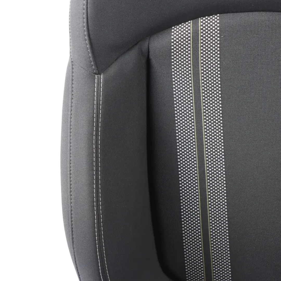 Mini F55 Sport Seat Front Left N/S Cloth Double Stripe Carbon Black - SKU RHD-7344591-1 - Part number 7344591