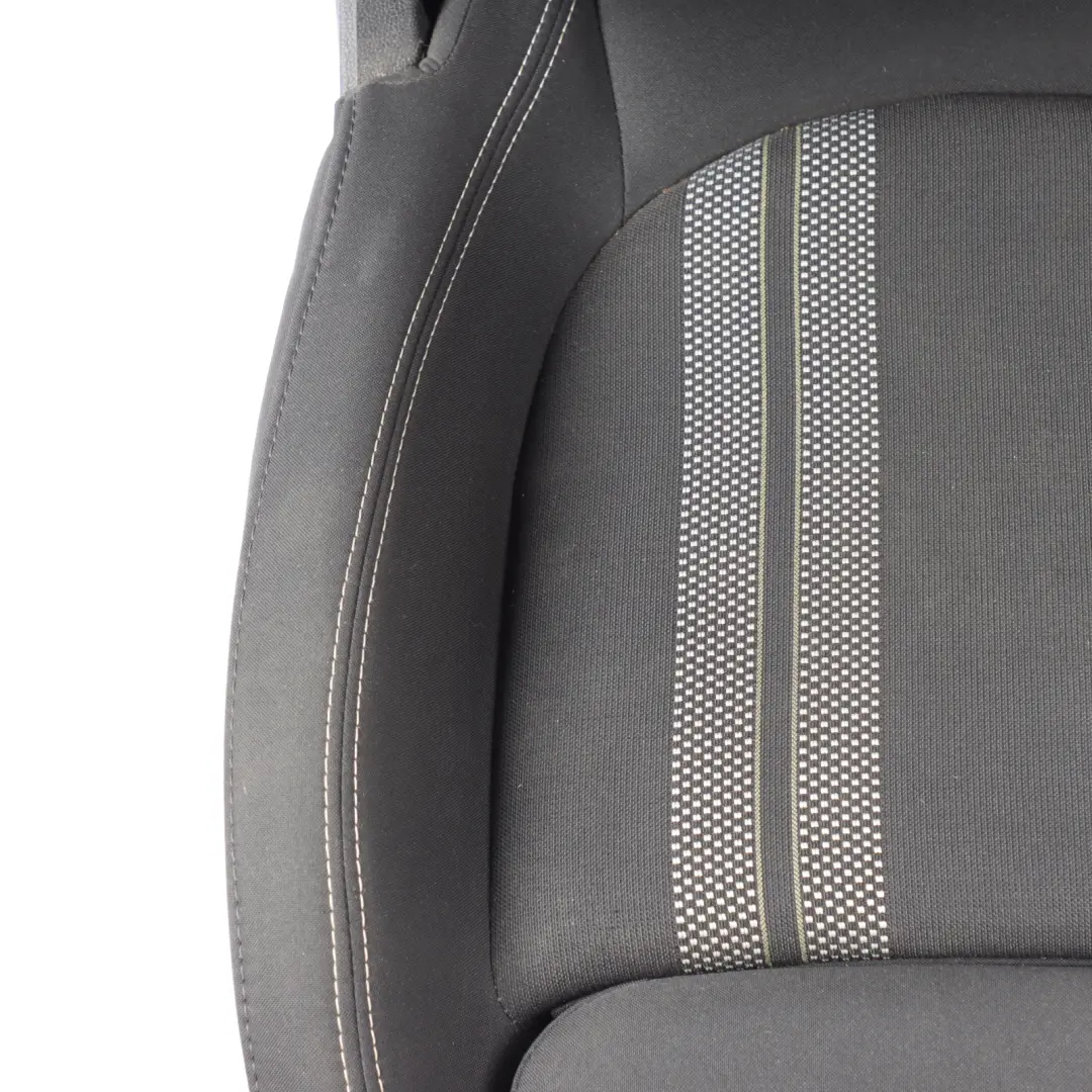 Front Left N/S Cloth Double Stripe Carbon Black to Mini F55 Sport Seat with Part number 7344591 Mini F55 Sport Seat Front Left N/S Cloth Double Stripe Carbon Black - SKU RHD-7344591-1 - Part number 7344591