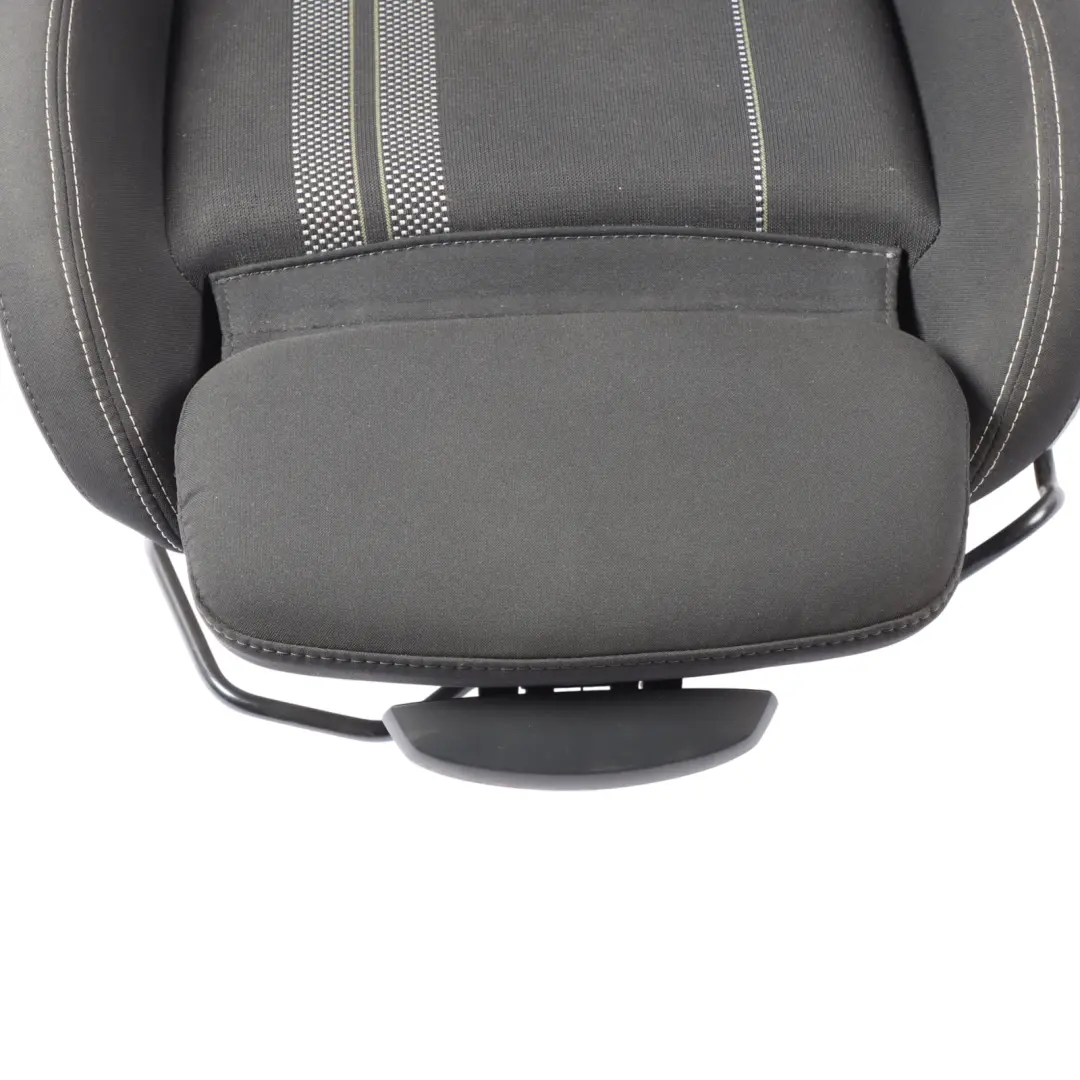 Front Left N/S Cloth Double Stripe Carbon Black to Mini F55 Sport Seat with Part number 7344591 Mini F55 Sport Seat Front Left N/S Cloth Double Stripe Carbon Black - SKU RHD-7344591-1 - Part number 7344591