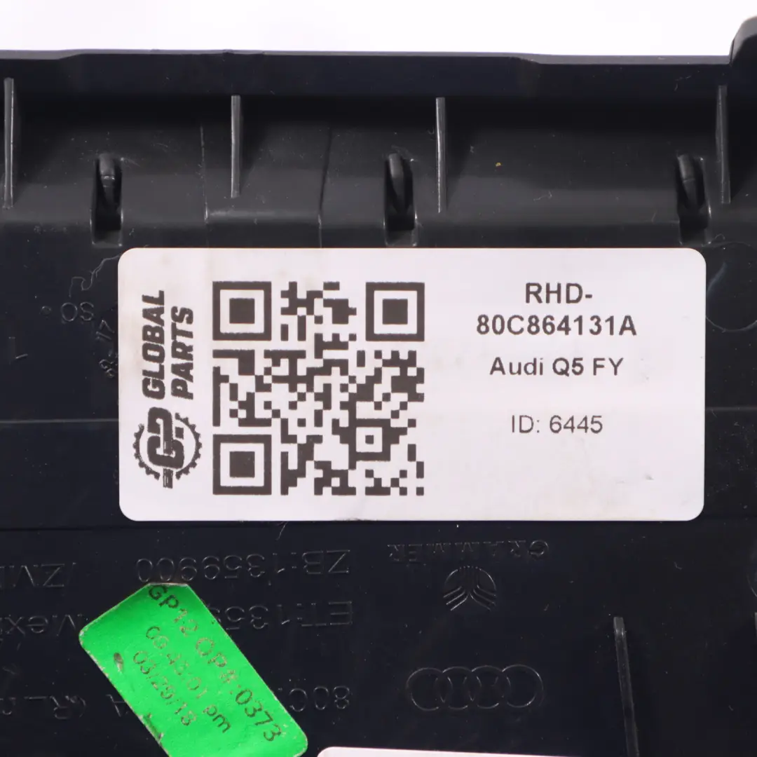Audi Q5 FY Centre Console Storage Tray 12V Socket USB Connect Cover - SKU RHD-80C864131A - Part number 80C864131A