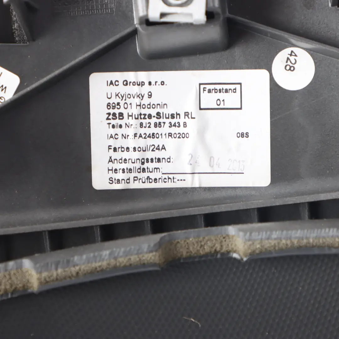 Audi TT 8J Instrument Cluster Speedometer Clock Surround Trim Cover - SKU RHD-8J2857343B - Part number 8J2857343B