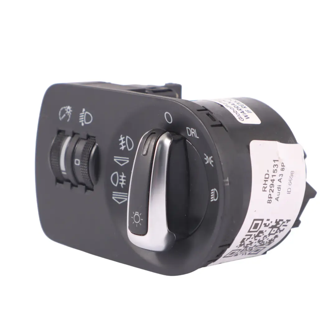 Audi A3 8P Headlight Switch Panel Button Fog Light Level Control Unit - SKU RHD-8P2941531 - Part number 8P2941531
