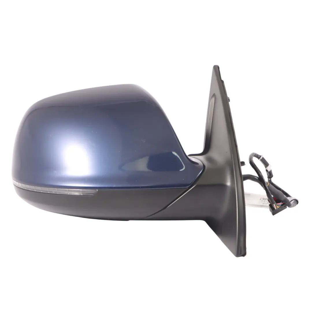 Audi Q7 4L Front Mirror Wing Door Electric Power Right O/S Mugello Blue - Z5E - SKU RHD-4L2857410BE-MUB - Part number 8R0857528