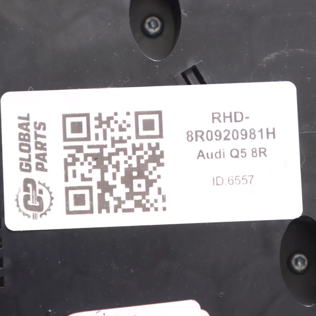 Instrument Cluster Speedometer Clocks Automatic Diesel to Audi Q5 8R with Part number 8R0920981H Audi Q5 8R Instrument Cluster Speedometer Clocks Automatic Diesel - SKU RHD-8R0920981H - Part number 8R0920981H