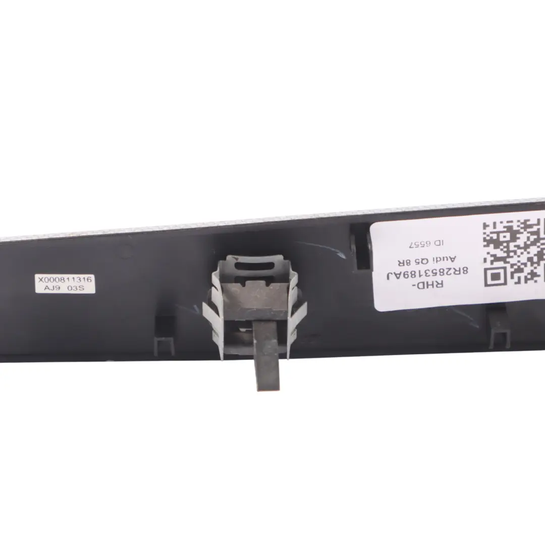 Dashboard Trim Strip Console Cover Panel Aluminium to Audi Q5 8R with Part number 8R2853189AJ Audi Q5 8R Dashboard Trim Strip Console Cover Panel Aluminium - SKU RHD-8R2853189AJ - Part number 8R2853189AJ