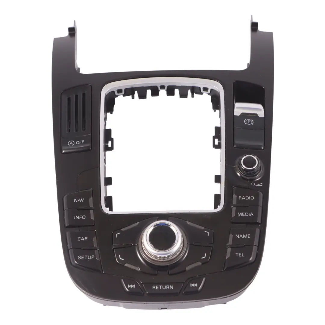 Sat Nav MMI Centre Console Cover Panel Switch Button Block to Audi A4 B8 with Part number 8T0919609 Audi A4 B8 Sat Nav MMI Centre Console Cover Panel Switch Button Block - SKU RHD-8T0919609 - Part number 8T0919609