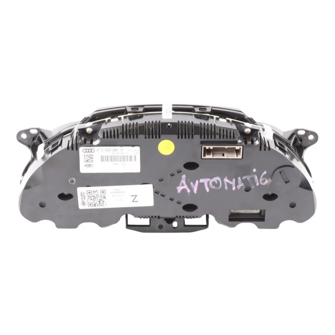Instrument Cluster Speedometer Clocks Automatic to Audi S5 8T Petrol with Part number 8T0920981M Audi S5 8T Petrol Instrument Cluster Speedometer Clocks Automatic - SKU RHD-8T0920981M - Part number 8T0920981M