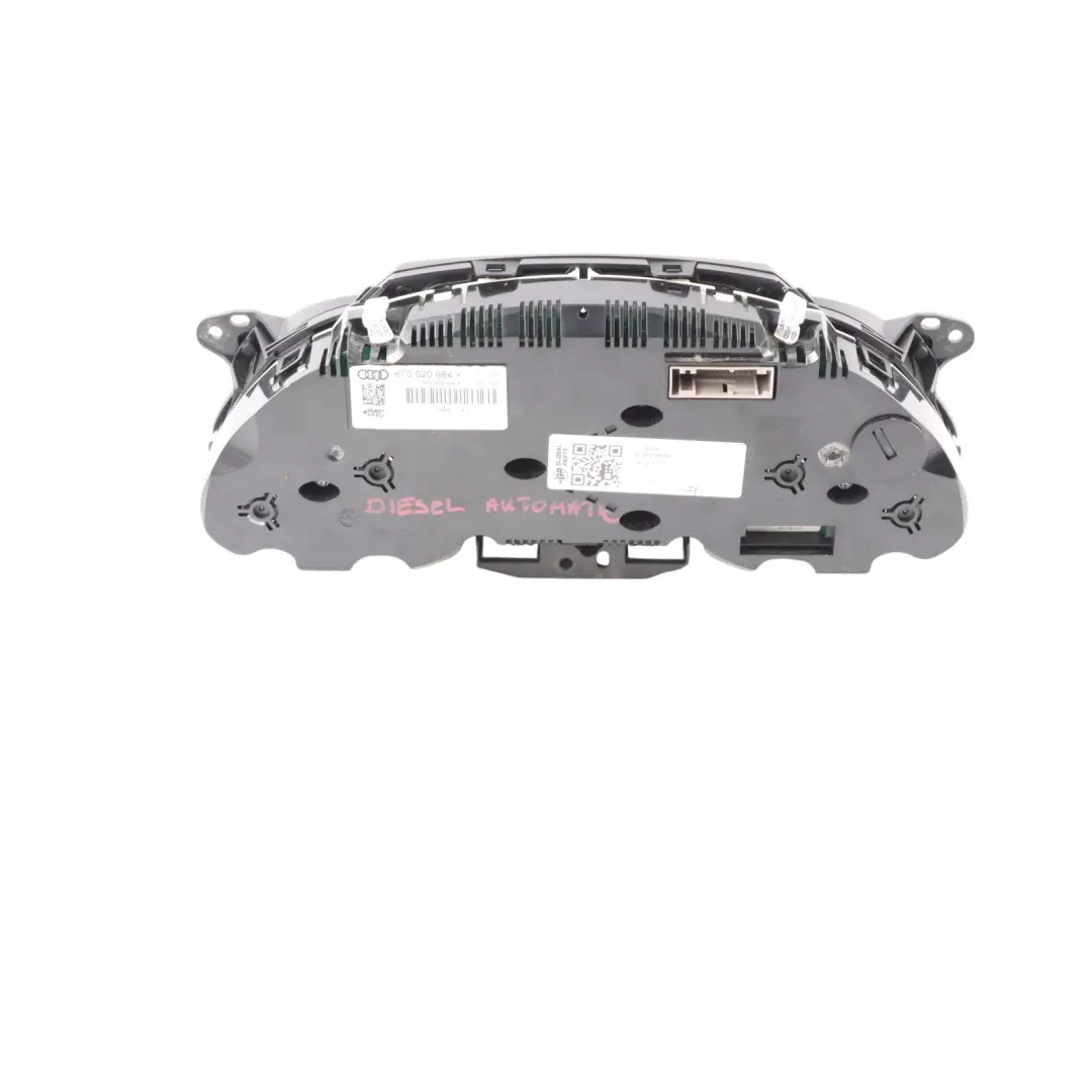 Audi A5 8T Diesel Instrument Cluster Clock Speedo Meter Automatic - SKU RHD-8T0920984K - Part number 8T0920984K