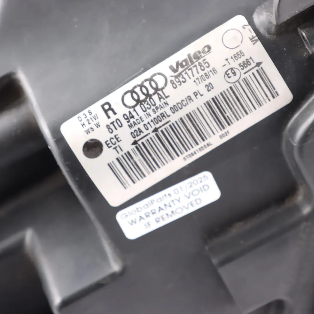 Audi A5 S5 8T Xenon Headlight Headlamp Driver's Side O/S - SKU RHD-8T0941030AL - Part number 8T0941030AL