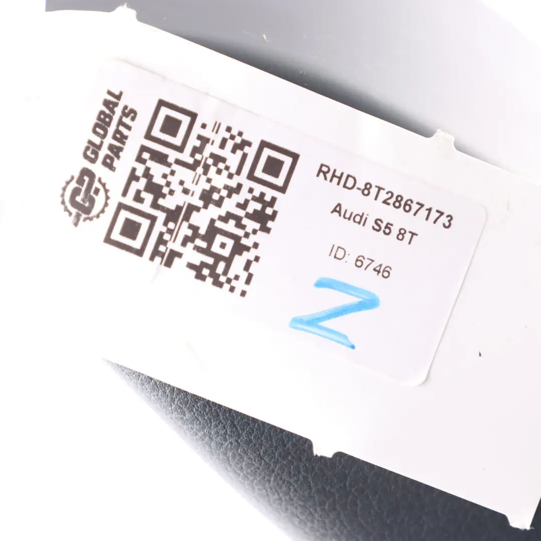 Door Armrest Trim Cover Soul Black Front Left N/S to Audi A5 S5 8T Coupe with Part number 8T2867173 Audi A5 S5 8T Coupe Door Armrest Trim Cover Soul Black Front Left N/S - SKU RHD-8T2867173 - Part number 8T2867173