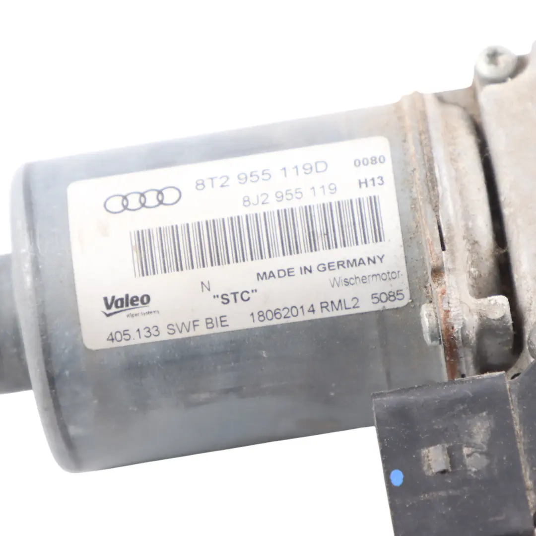 Audi A5 8T Front Windscreen Wiper Motor Linkage Mechanism - SKU RHD-8T2955023E - Part number 8T2955023E