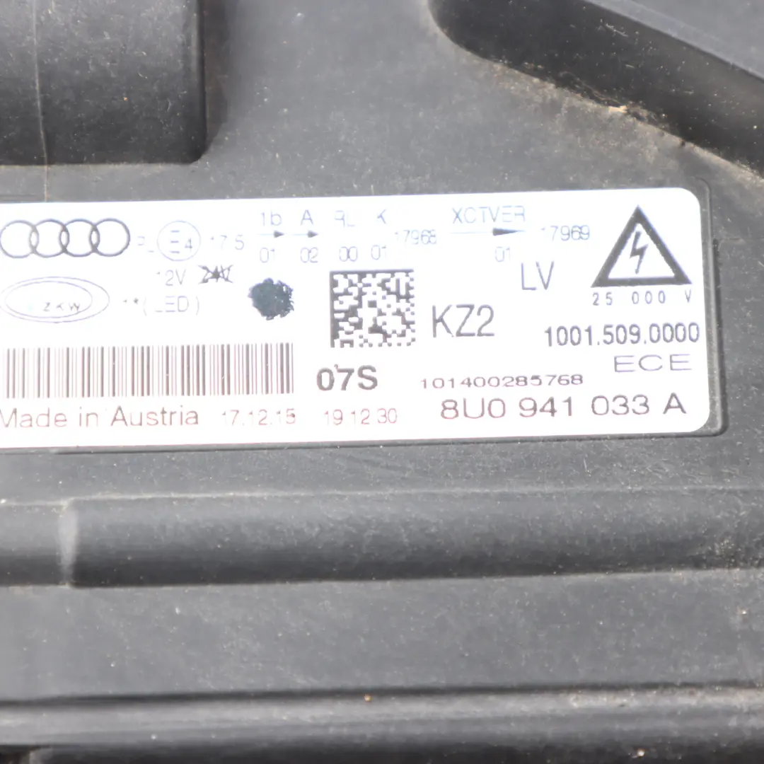 Audi Q3 8U LED Headlight Headlamp Passenger Side Front Left N/S - SKU RHD-8U0941033A - Part number 8U0941033A