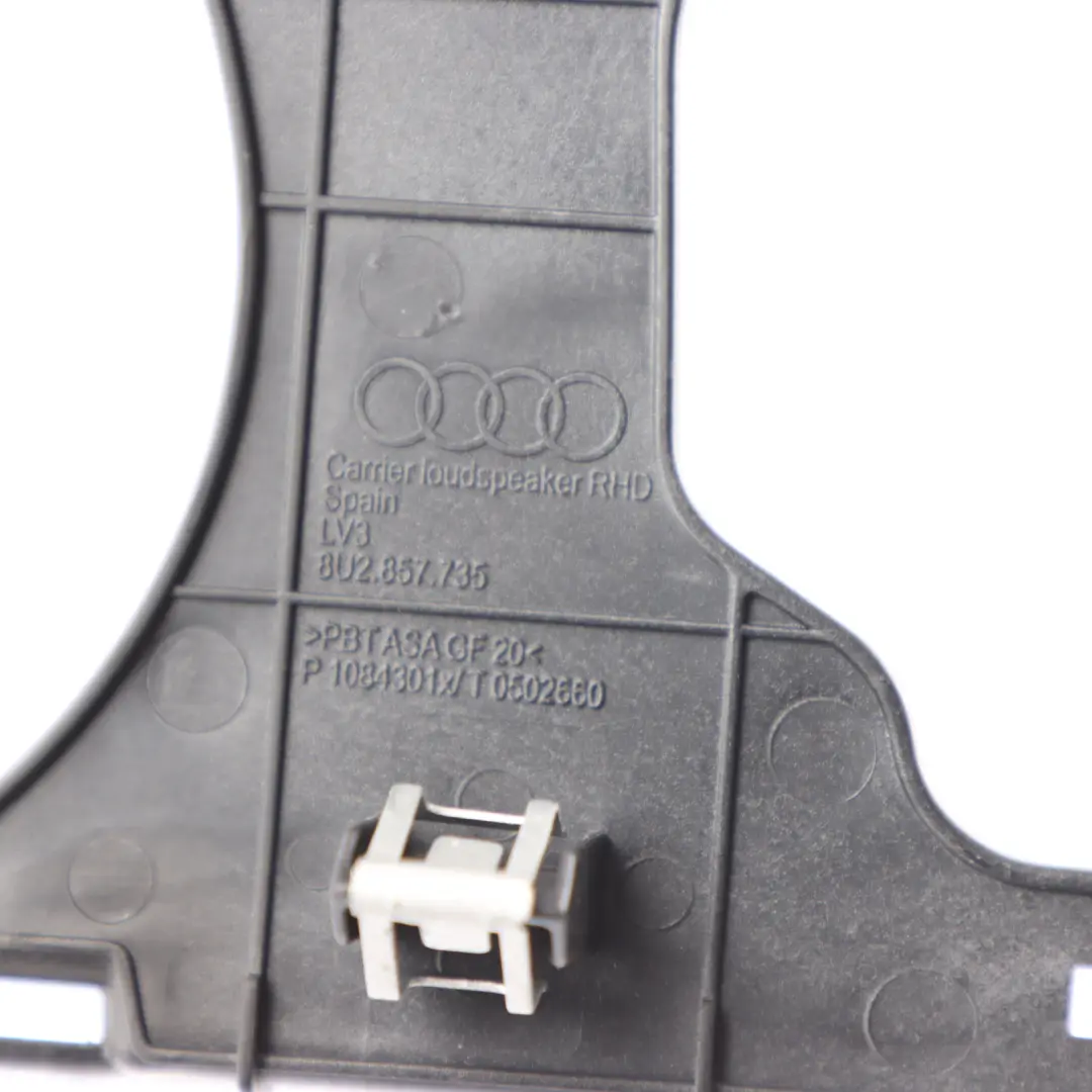 Dashboard Speaker Cover Carrier Bracket to Audi Q3 8U with Part number 8U2857735 Audi Q3 8U Dashboard Speaker Cover Carrier Bracket - SKU RHD-8U2857735 - Part number 8U2857735