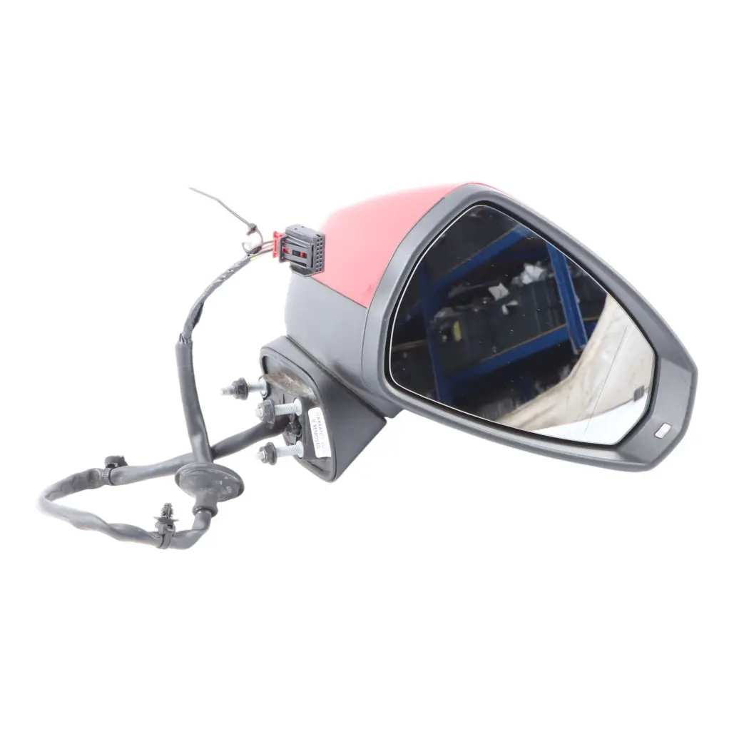 Audi A3 8V Wing Mirror Electric Door Right O/S Outside Misano Red Z3M - SKU RHD-8V2857410F-MRE - Part number 8V2857410F