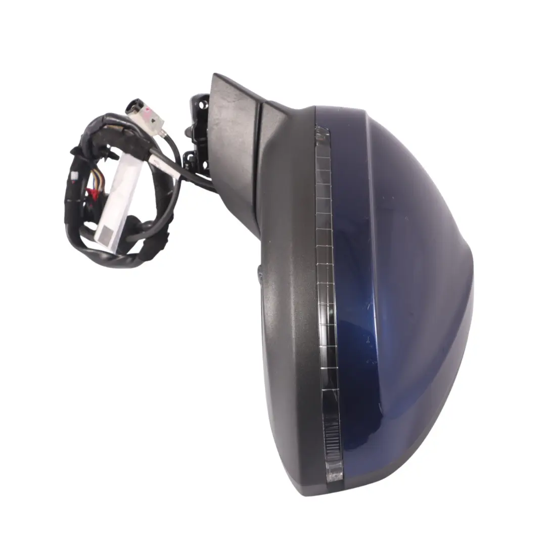Audi A4 B9 8W Door Mirror Left N/S Power Fold Heated Auto Dim Navarra Blue - H5X - SKU RHD-8W2857409E-NAB - Part number 8W2857409E