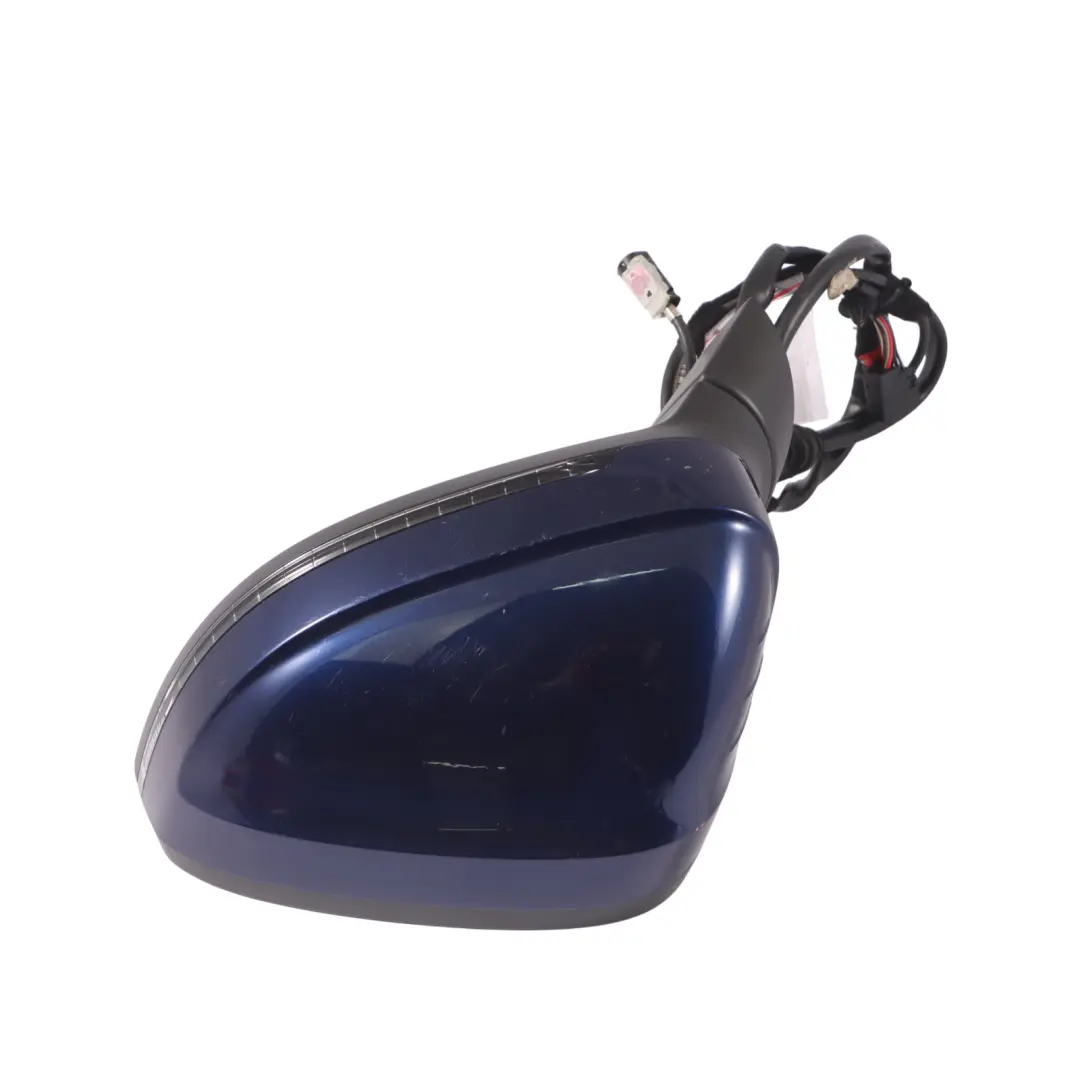 Audi A4 B9 8W Door Mirror Left N/S Power Fold Heated Auto Dim Navarra Blue - H5X - SKU RHD-8W2857409E-NAB - Part number 8W2857409E