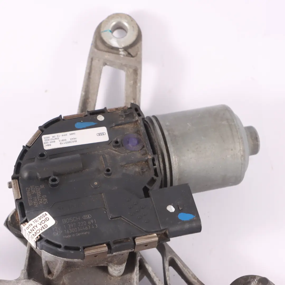 Audi A4 B9 Front Windscreen Wiper Motor Linkage Mechanism - SKU RHD-8W2955023A - Part number 8W2955023A