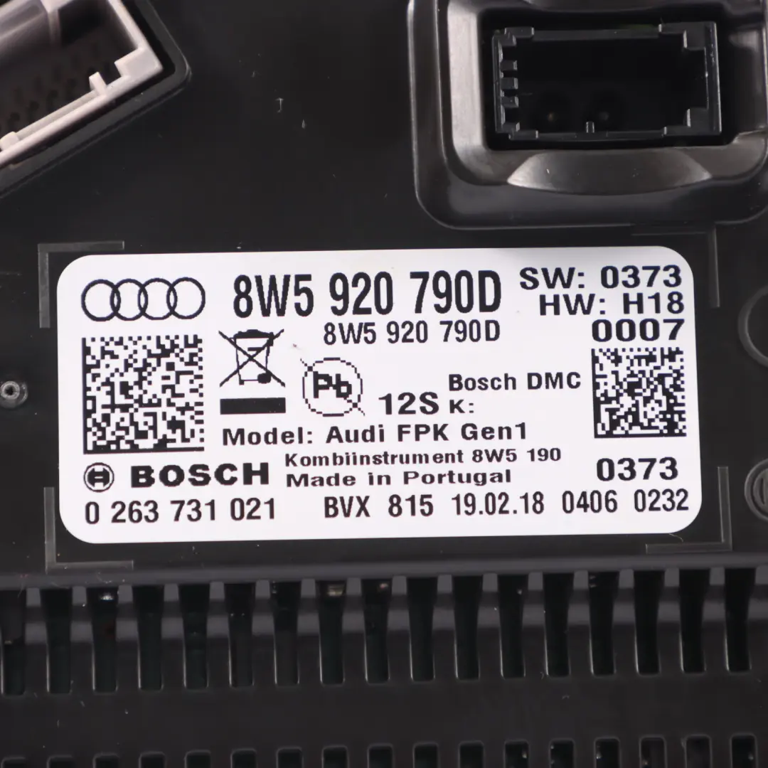 Digital Speedometer Cluster Clocks Automatic Petrol to Audi Q5 SQ5 with Part number 8W5920790D Audi Q5 SQ5 Digital Speedometer Cluster Clocks Automatic Petrol - SKU RHD-8W5920790D - Part number 8W5920790D