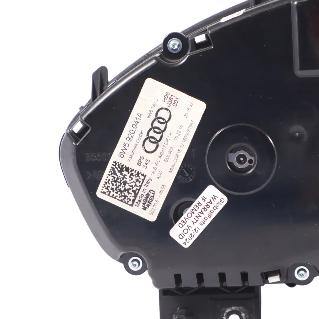 Audi A4 B9 Diesel Instrument Cluster Speedometer Speedo Meter Clocks - SKU RHD-8W5920941A - Part number 8W5920941A